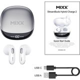 MIXX - StreamBuds Hybrid Charge 2 - Draadloze Oordopjes - Wit - Qi