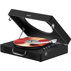 Mixx - Revival 65 - Vinyl Platenspeler - Zwart - Ingebouwde Speakers - Verstelbare Toonarm