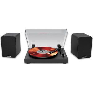 Mixx - Analog System 5 - Vinyl Platenspeler - Draadloze Speakers - Bluetooth - Zwart