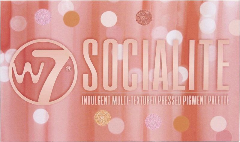 W7 - Socialite - Oogschaduw Palette - Roze/Rode Ondertoon - Matte en Glanzende Kleuren