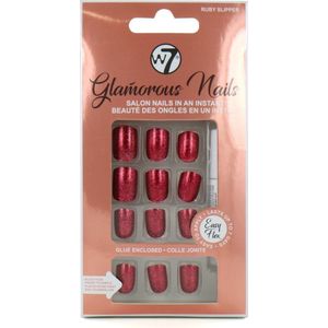 W7 Glamorous Nails - Ruby Slipper (met nagellijm)