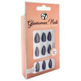 W7 - Glamorous Nagels - Donkerblauw - 24 Stuks