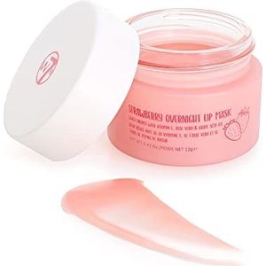 W7 | Sweet Dreams Lipmasker voor 's nachts | Kalmerend aardbeienlippenmasker voor pijnlijke, droge lippen | Bevat vitamine E, aloë vera en druivenpitolie | Dierproefvrije, veganistische huidverzorgingsmake-up