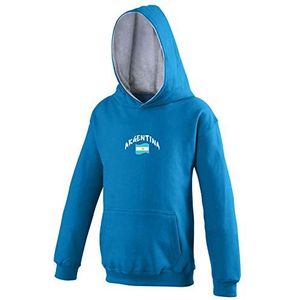 Supportershop Sweatshirt met capuchon, rugby, voor kinderen, Argentinië, uniseks, kinderen