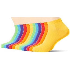 FM London Heren bamboe trainer enkelsokken (Pack van 12), Veelkleurig (Helder), 40-42 EU