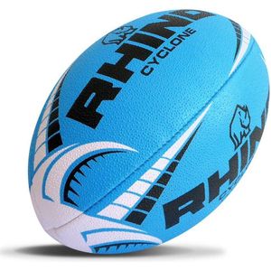 Rhino Cyclone Rugby Ball, blauw, maat 5