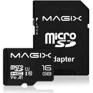 Magix HD_Variation MicroSD-kaart HD Series Class10 V10 Geheugenkaart + SD Adapter, Leessnelheid tot 80 MB/s (16GB)