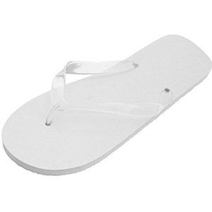 eBuyGB Unisex Pack of 5 Medium, 5 Large Teenslippers voor volwassenen, wit, wit, 33 EU