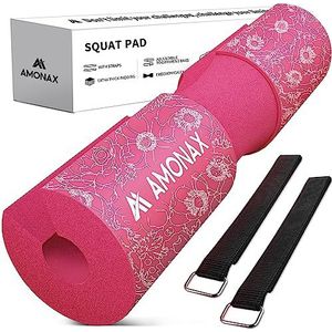 AMONAX Halter Kussen Dikke Schuim Halter Kussen Voor Nek & Schouders Gym Apparatuur Fitness Training Accessoires Voor Vrouwen Heup Pijpen Gewichtheffen Kussen Cover