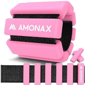 Amonax Verstelbare enkel- en polsgewichten, beengewichten voor dames en heren, 0,5 kg voor krachttraining, pilates, hardlopen, zwemmen, arm- en handgewichten voor yoga,