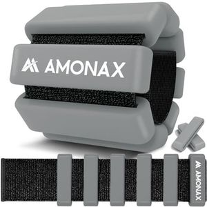 Amonax Verstelbare enkel- en polsgewichten, fitness-beengewichten voor dames en heren, 0,5 kg/0,9 kg paar voor krachttraining, pilatesgewichten, hardlopen, zwemgewichten, handarmgewichten voor yoga,