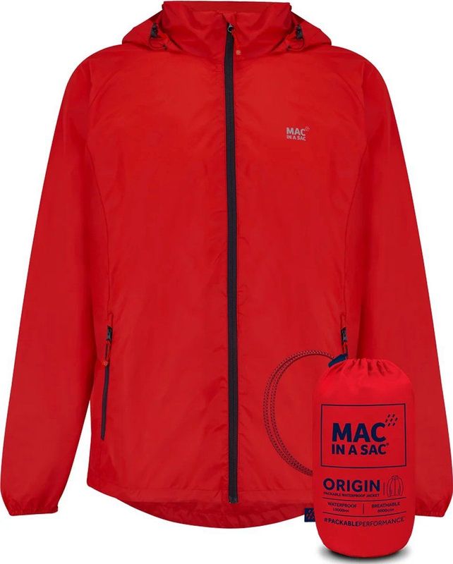 Mac in a Sac - Origin II - Regenjas - Rood - Polyester - Unisex