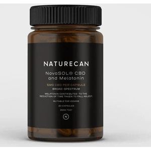 Melatonine CBD Capsules-30 capsules / 5mg CBD / 1mg Melatonine