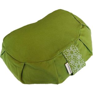 Samarali Biologisch Katoenen Meditatiekussensloop - Halve Maan kussen - Groen - Geschikt voor Zafu Meditatiekussen - Yoga Kussen - Duurzaam - 34 x 20 x 17 cm - Zen Accessoire