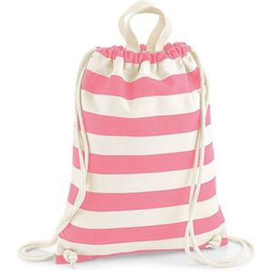 Nautical Gymsac (Wit/Roze)