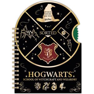 Harry Potter Sorting Hat Spinner A5 Notebook Black Gold