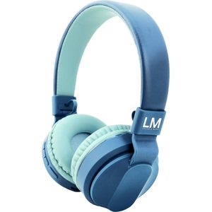 Louise & Mann Draadloze Over-Ear Kinderkoptelefoon - Bluetooth Koptelefoon voor Kinderen - Mit Microfoon (Blauw)