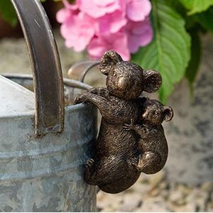 Pot Buddies Handgemaakte Koala en Cub Figuur Plant Pot Hanger - Decoratieve Hangende Tuin Ornament - Bloem Planter Beeldje