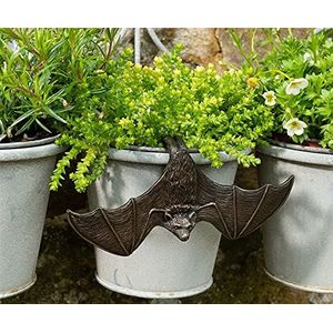 Antieke bronzen gekleurde vleermuispot Buddy Pot Hanger - Decoratieve hangende tuin Ornament - Bloem Planter Beeldje…