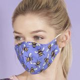 ECO CHIC M01 Blue Bees Mask, 1 Count (Pack van 1)