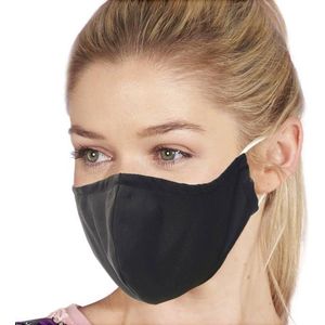 Uitwasbaar Mondkapje-  zwart met Neusstrip