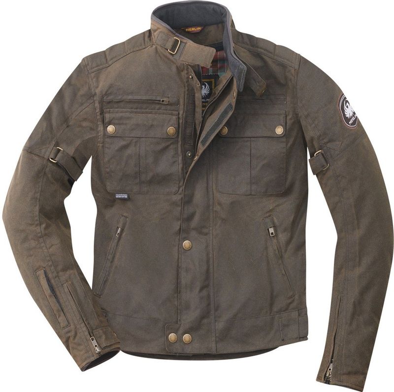 Merlin - Barton II - Motorjas - Olijfgroen - Wax