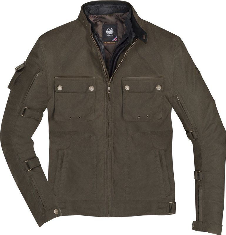 Merlin - Nomad D3O Explorer - Textiele Motorjas - Olijfgroen