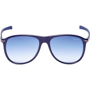 zonnebril unisex rond cat.4 navy/lichtblauw