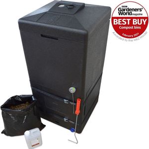 HOTBIN 200 liter - Warm composteren 40-60 graden - Innovatieve compostbak - Compostvat - Compostemmer - Recyclebaar EPP - Zwart