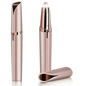 LA Beauty™ wenkbrauwvormer voor vrouwen, vlekkeloze verwijdering van wenkbrauwen, pijnloze wenkbrauwtrimmer, wenkbrauwscheermes met licht, roségoud (inclusief batterij)