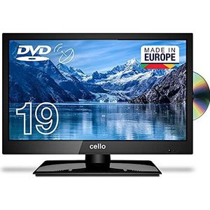 Cello C1920FSDE 19"" (47 cm Diagonale) HD Ready LED TV mit eingebautem DVD Player und DVBT2 S2 Triple Tuner, Schwarz