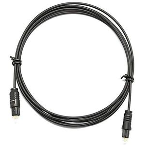 Tec-Digi Toslink digitale optische audiokabel, 1 m, 24 karaat verguld, extreem duurzaam, voor thuisbioscoop, soundbar, tv, PS4, Xbox, Playstation en meer, zwart