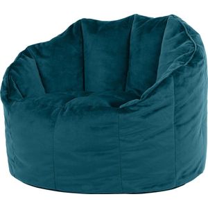 icon “Sirena” Fluwelen Zitzakstoel, Teal Groen, XL Zitzak Volwassenen met Vulling, Woonkamerzitzakken