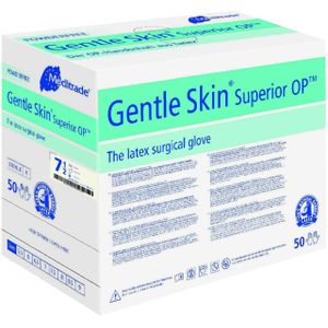 Meditrade Gentle Skin Superior OP chirurgische handschoenen, latex, poedervrij, steriel, wegwerpbaar, PBM voor chirurgie en medisch onderzoek, natuurlijk, maat 7,5-50 paar