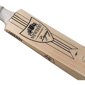 Newbery Legacy Pro Heritage Range Cricketracket met lange handgreep, maat M 2,10-2,12, wit / zwart / goud