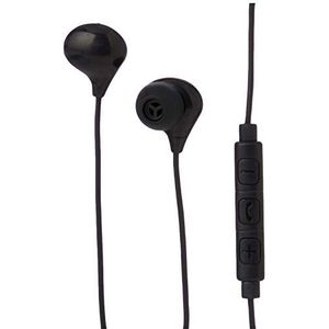 Juice® Kabelgebonden hoofdtelefoon met microfoon, 3,5 mm AUX-jackstekker, zuiver geluid, lichtgewicht ontwerp, voor iPhone, iPod, iPad, Samsung en Android, zwart