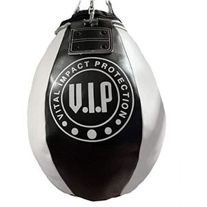 VIP Vital Impact Protection Premium PU bokszak, Arts Martiaux Punching Ball Wrecking Ball, zwart/wit