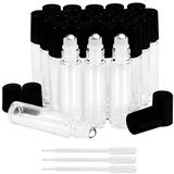 Belle Vous - Glazen Roll-on Flessen - 24 Stuks - 10 ml - Navulbaar