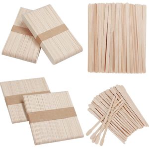 Belle Vous Geassorteerde Houten Wax Spatels (500 Pak) – Wegwerp Wax Applicator Stokjes voor Lichaamshaar Verwijdering – Small, Medium, Large Houten Spatels voor Wenkbrauw, Gezicht, Lichaam of Beenhaar