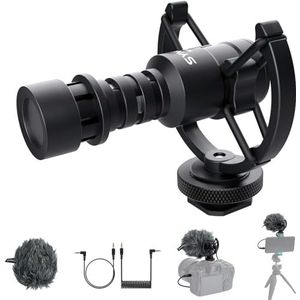 Moman M1S microfoon voor camera, externe niermicrofoon, voor DSLR-camera, camcorder, mobiele telefoon, microfoon, externe DSLR-videocamera