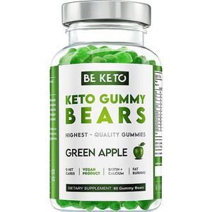 Be Keto | Keto Gummy Bears | Green Apple | 1 x 60 Gummy Bears
