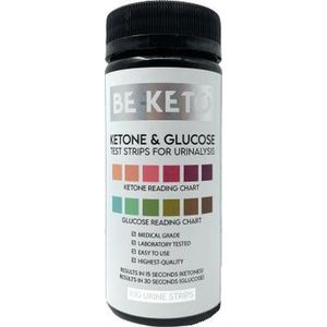 Be Keto | Ketone & Glucose Test Strips | 100 strips | Ketose dieet | Ketonentest