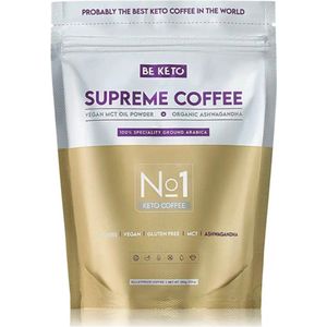 BeKeto Keto Supreme Koffie met MCT-olie en biologische ashwagandha 250g - Keto en Low Carb Diëten vriendelijk