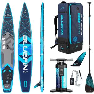 Bluefin SUP Nitro 14' Opblaasbaar Stand Up Paddleboard| kit met carbon peddel| Stand Up Paddleboard Race Accessoires Inbegrepen Veilig & Makkelijk Mee Te Nemen,Oceaan