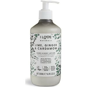 I Love Cosmetics Naturals Lime, Ginger & Cardamon Hand & Body Lotion 500 ml