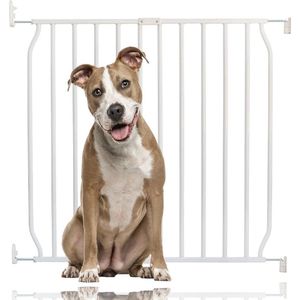 Bettacare Eco Schroefmontage Hekje voor Huisdieren Assortiment, Wit, 70cm - 80cm (7 opties beschikbaar), Kan worden uitgebreid tot 140cm, Schroefbevestiging Hondenhekje, Veiligheidshek voor Puppy