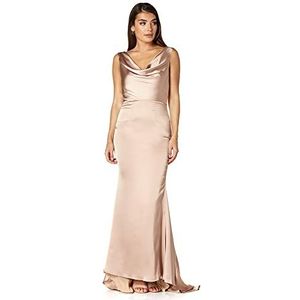 Electra Cowl Front Maxi Dress, Slinky Nude, EU 36