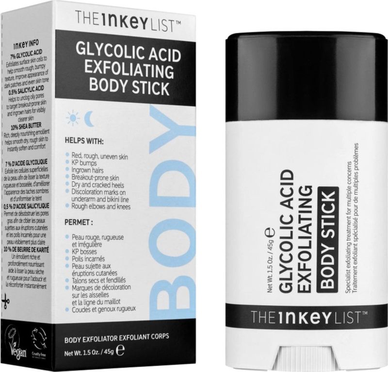 The Inkey List Glycolic Acid Exfoliating Body Stick 45g - Effectieve Peeling