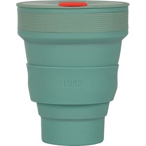 Lund London | Opvouwbare beker | Koffiebeker To-Go | Silicone | 350 ML | Mint