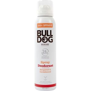 Bulldog - Bergamot & Sandalwood - Deodorant Spray - Aluminiumvrij - 125 ml